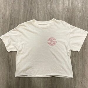 Red‎ California Brandy Melville Women's White and Red T-shirt Cropped One size